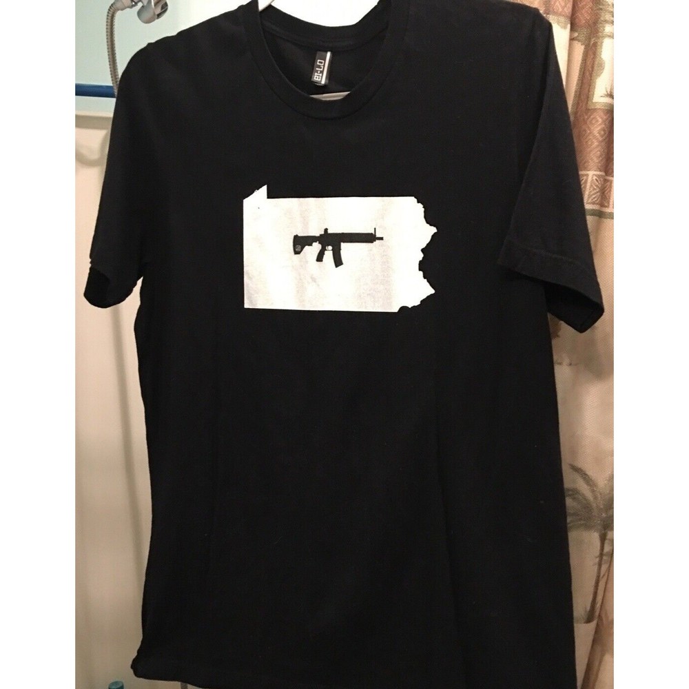 EI-LO Men’s Black Pennsylvania Logo T-shirt Size Large L VGUC